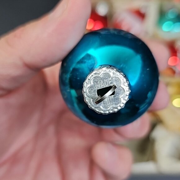 9pcs Christmas Ornaments Baubles Made In Germany Vintage Mercury Glass set - Picture 3 of 14